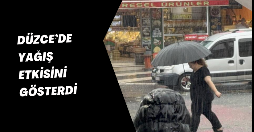Düzce’de yağış etkisini gösterdi
