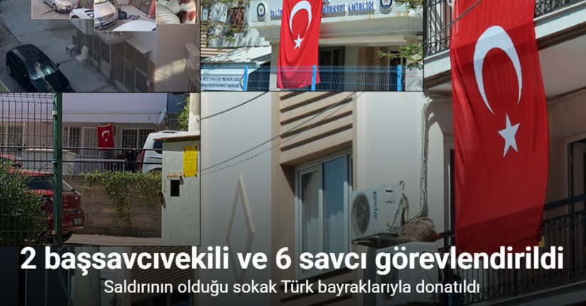 Saldırının olduğu sokak Türk bayraklarıyla donatıldı