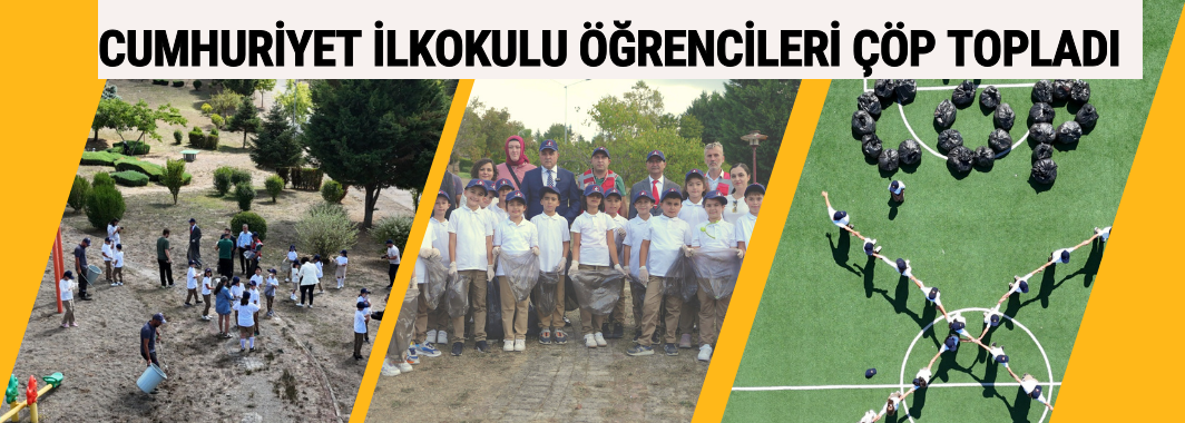 Parkı Temizleyen Görevlilere Öğrenciler Destek Oldu