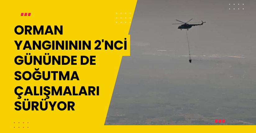  Orman yangınının 2'nci gününde de soğutma çalışmaları sürüyor
