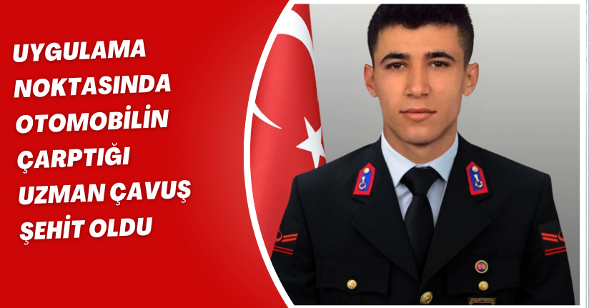 Uygulama noktasında otomobilin çarptığı uzman çavuş şehit oldu