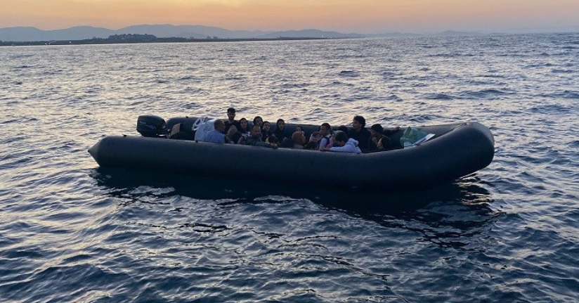 Aydın açıklarında 25 düzensiz göçmen yakalandı