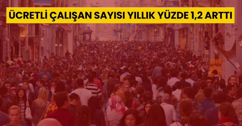 Ücretli çalışan sayısı yıllık yüzde 1,2 arttı