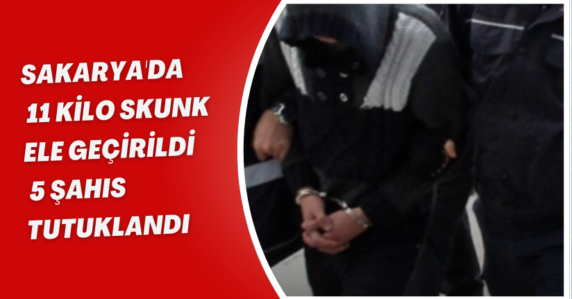Sakarya’da 11 kilo skunk ele geçirildi, 5 şahıs tutuklandı