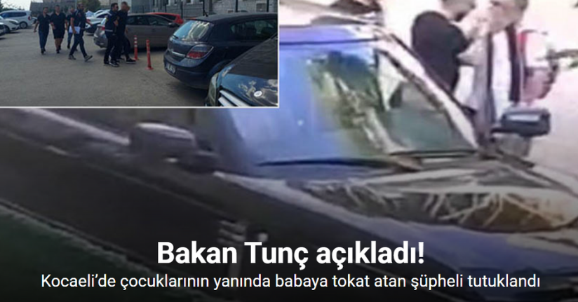 Kocaeli’de çocuklarının yanında babaya tokat atan şüpheli tutuklandı