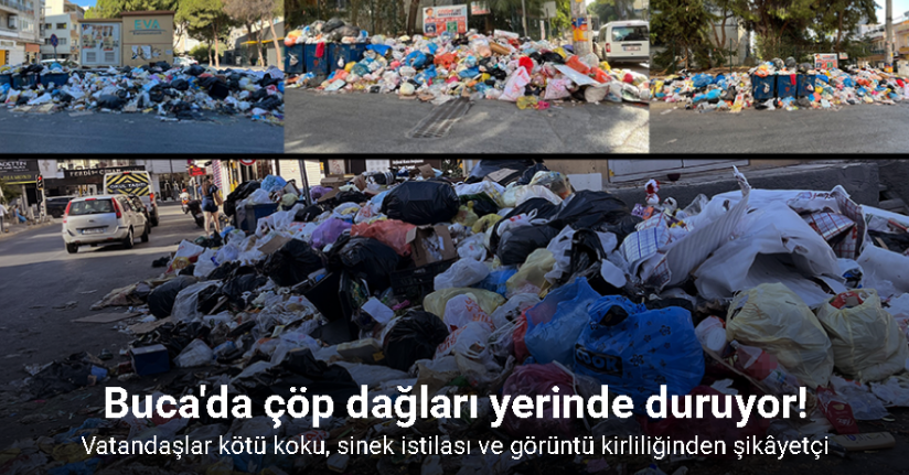 Buca Belediyesi ile işçiler uzlaştı; çöp dağları yerinde duruyor
