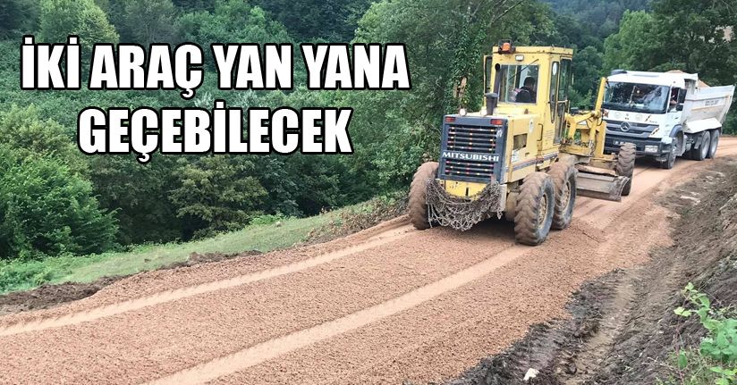 Yığılca’da köy yolları genişletiliyor