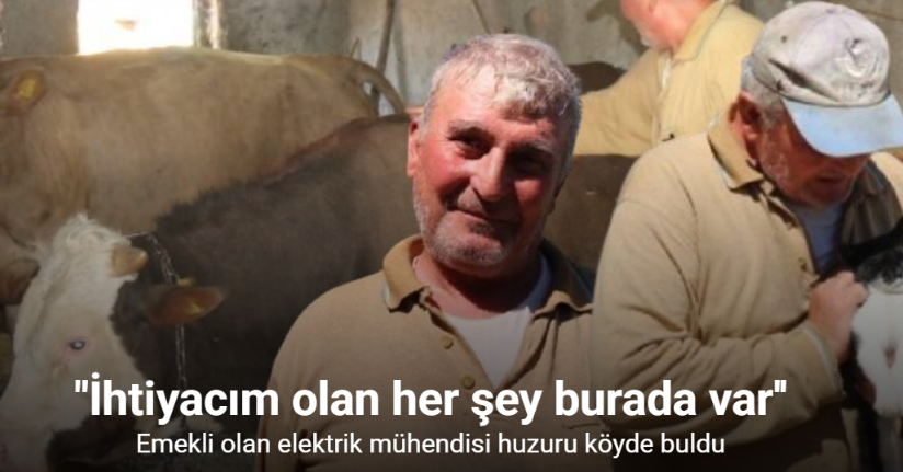 Emekli olan elektrik mühendisi huzuru köyde buldu