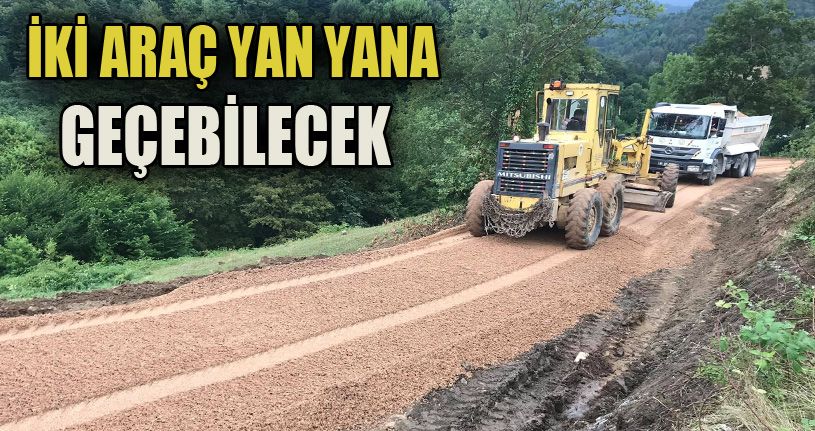 Yığılca’da köy yolları genişletiliyor