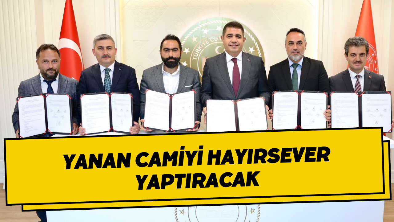 Yanan Camiyi Hayırsever Yaptıracak