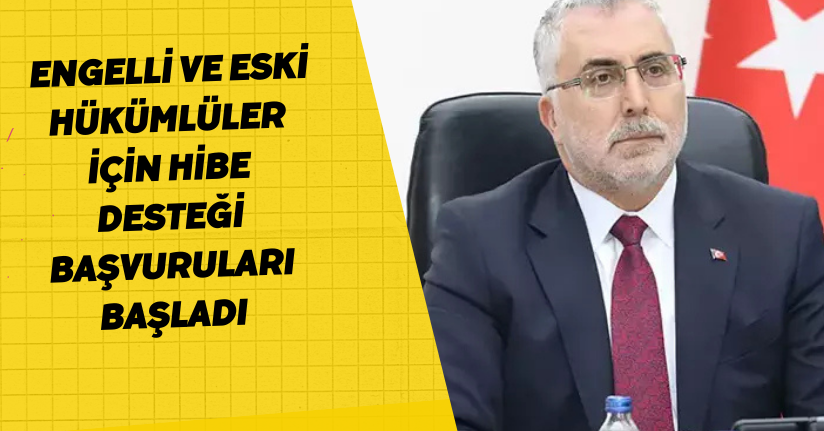 Engelli ve eski hükümlü vatandaşlarımız için hibe desteği başvuruları başladı