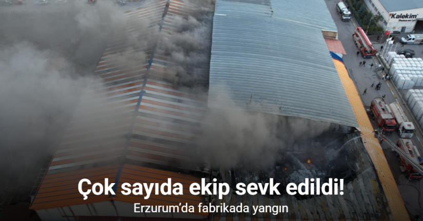 Erzurum’da fabrikada yangın