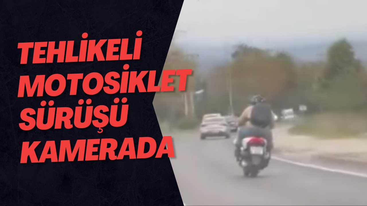 Tehlikeli Motosiklet Sürüşü Kamerada