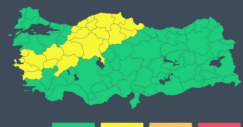 Bakanlıktan 3 bölge için 'sağanak' uyarısı