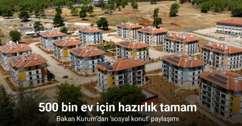 Bakan Kurum’dan ’sosyal konut’ paylaşımı