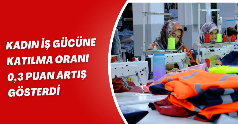 Kadın iş gücüne katılma oranı 0,3 puan artış gösterdi