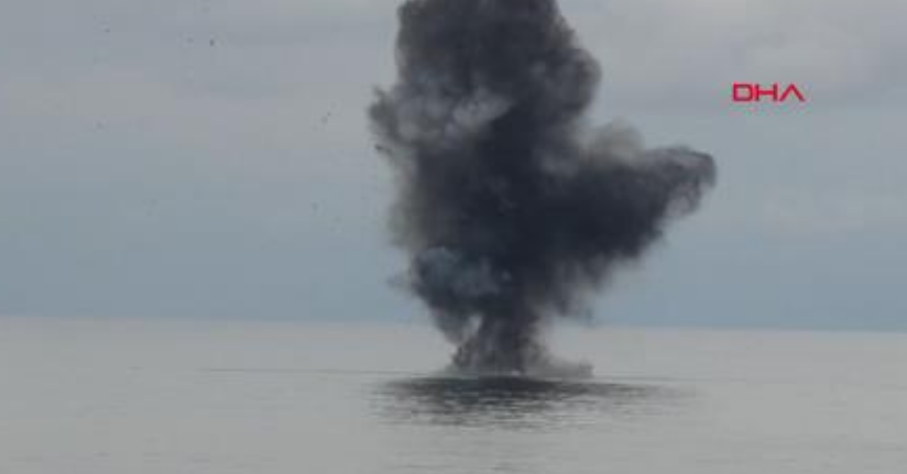 Balıkçıların bulduğu insansız deniz aracı imha edildi