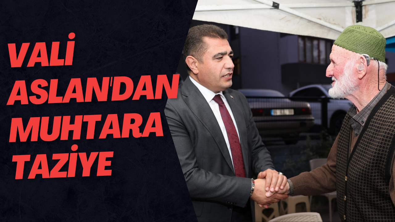 Vali Aslan'dan Muhtara Taziye