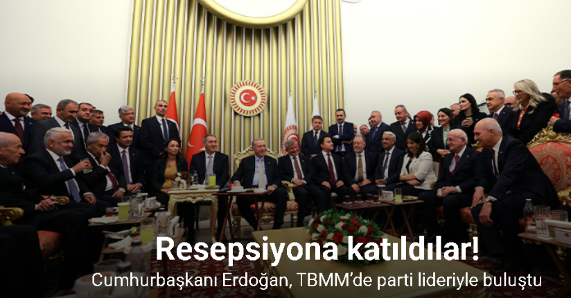 Cumhurbaşkanı Erdoğan, TBMM’de parti lideriyle buluştu