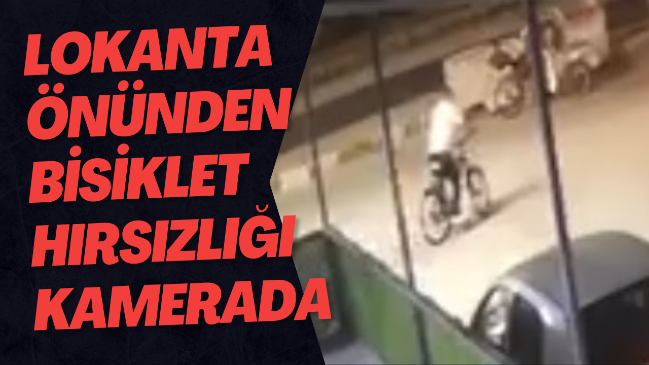 Lokanta Önünden Bisiklet Hırsızlığı Kamerada