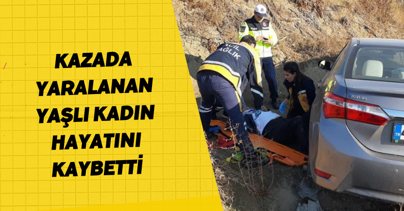 Kazada yaralanan yaşlı kadın hayatını kaybetti