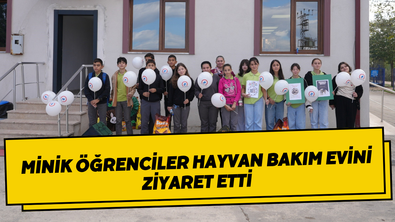 Minik Öğrenciler Hayvan Bakım Evini Ziyaret Etti