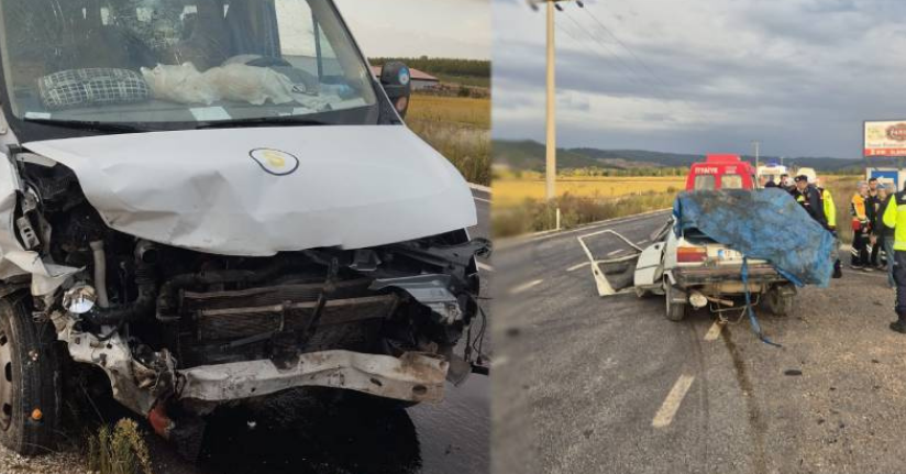 Gönen’de öğrenci servisi ile otomobil çarpıştı: 2 ölü, 7 öğrenci yaralı
