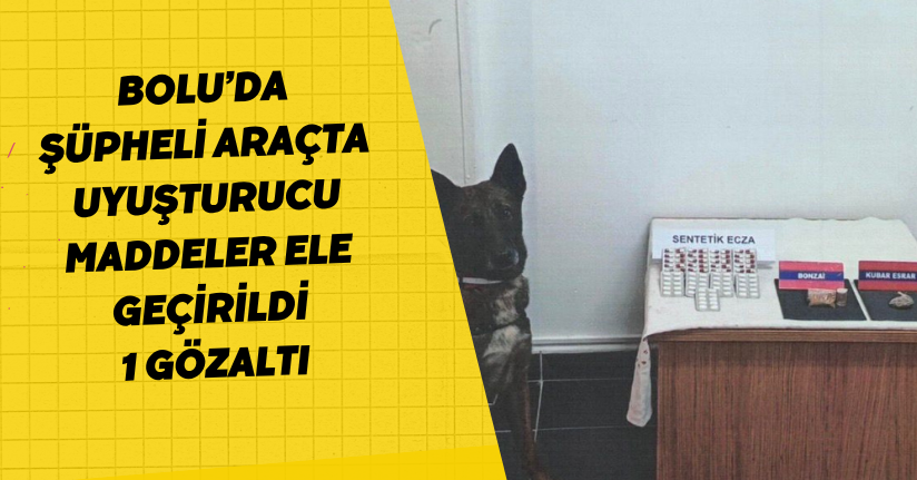 Bolu’da şüpheli araçta uyuşturucu maddeler ele geçirildi: 1 gözaltı