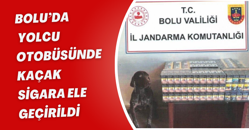 Bolu’da yolcu otobüsünde kaçak sigara ele geçirildi