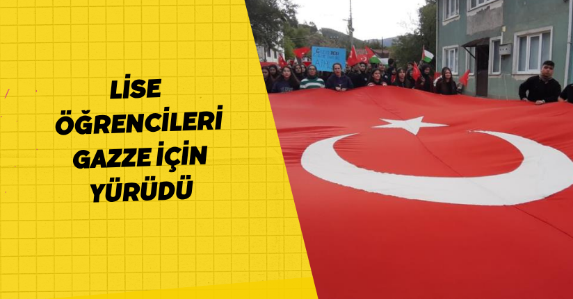 Lise öğrencileri Gazze için yürüdü