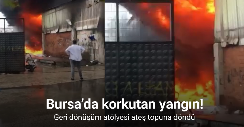 Geri dönüşüm atölyesi ateş topuna döndü