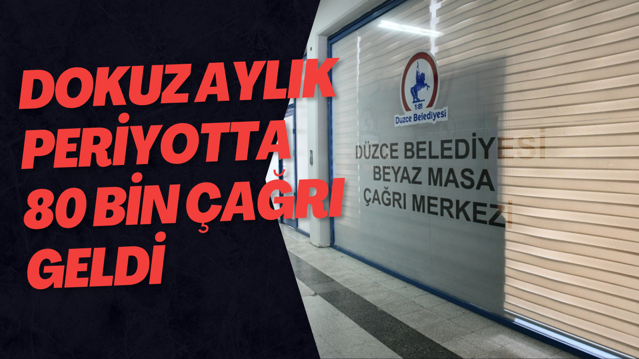 Dokuz Aylık Periyotta 80 Bin Çağrı Geldi