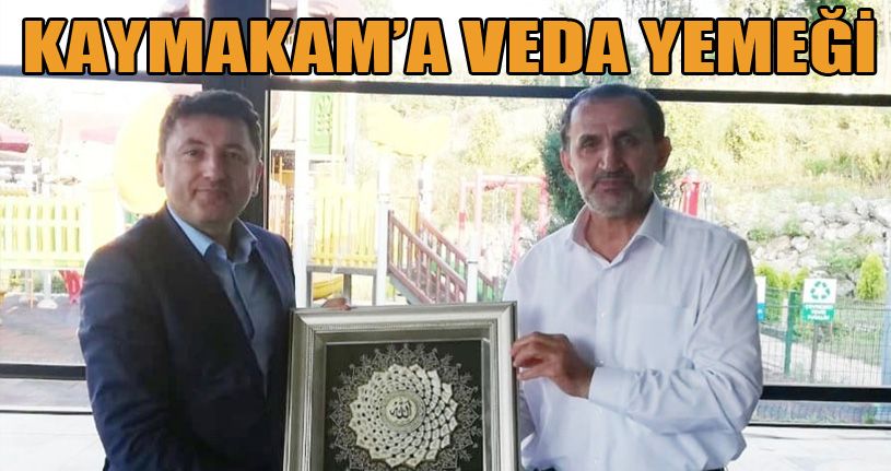 Kaymakam Demiryürek’e veda yemeği