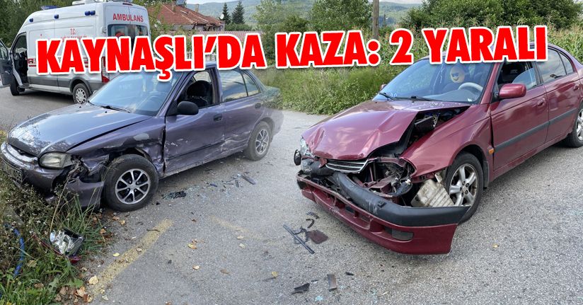 Kontrolsüz kavşakta otomobiller çarpıştı: 2 yaralı