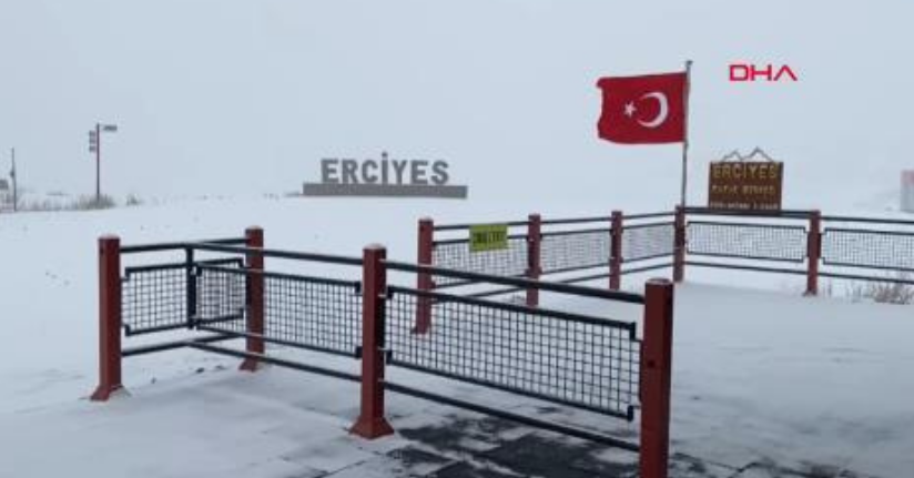Kayseri- Erciyes Dağı’nda kar kalınlığı 10 santimetreye ulaştı