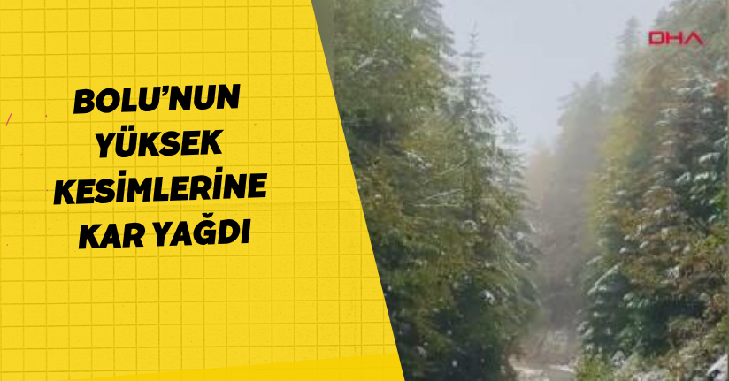 Bolu’nun yüksek kesimlerine kar yağdı