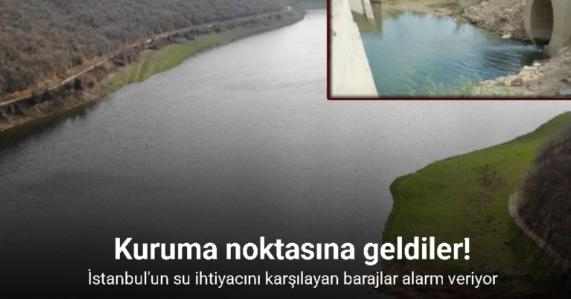 İstanbul’un su ihtiyacını karşılayan barajlar kuruma noktasına geldi