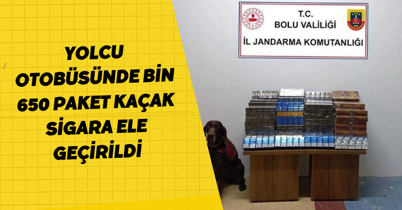 Yolcu otobüsünde bin 650 paket kaçak sigara ele geçirildi