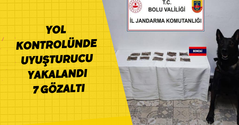 Yol kontrolünde uyuşturucu yakalandı: 7 gözaltı