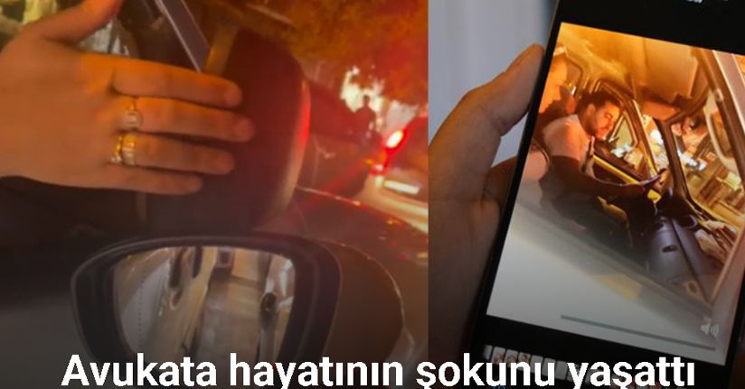 Trafikte tartıştığı sürücü avukata hayatının şokunu yaşattı