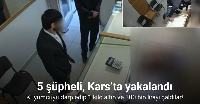 Gaziosmanpaşa’da kuyumcuyu darp edip 1 kilo altın ve 300 bin lirayı çaldılar