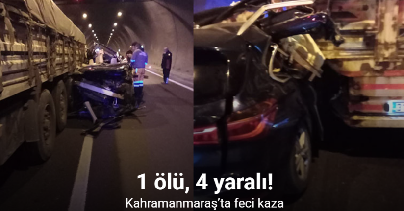 Tünelde trafik kazası: 1 ölü, 4 yaralı