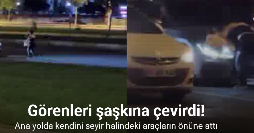 Diyarbakır’da şaşkına çeviren görüntü: Kadın ana yolda kendini seyir halindeki araçların önüne attı