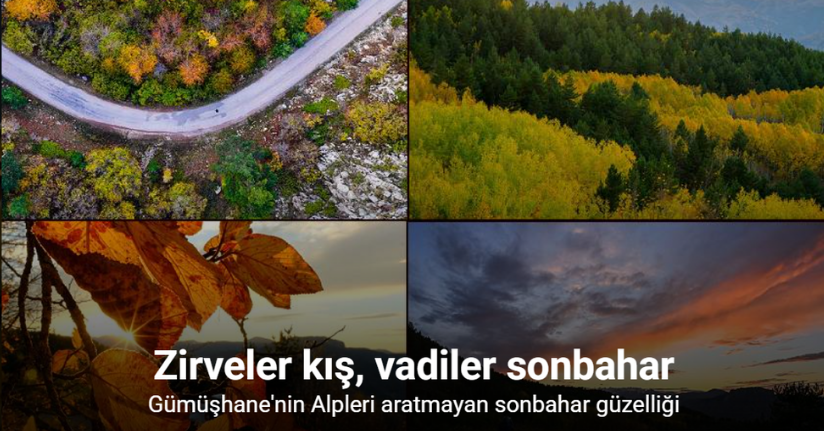 Gümüşhane'nin Alpleri aratmayan sonbahar güzelliği