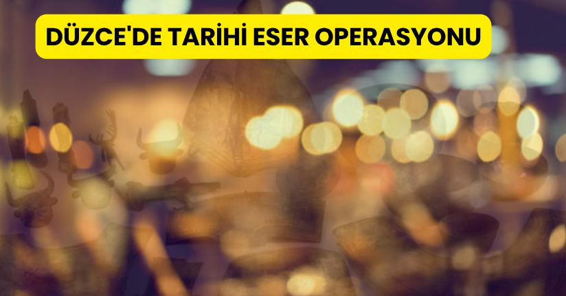 Düzce'de tarihi eser operasyonu