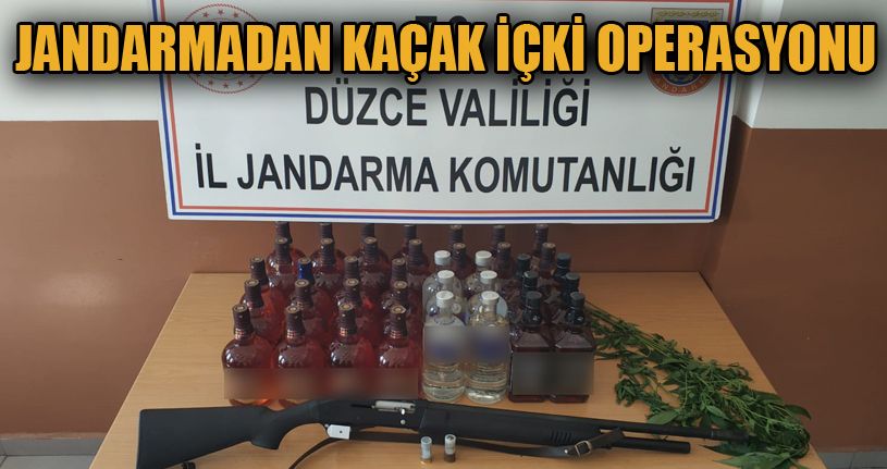 Jandarmadan kaçak içki operasyonu