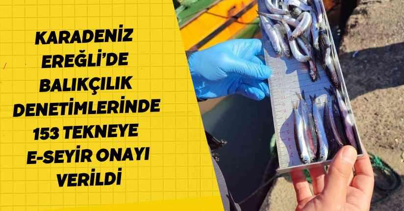 Karadeniz Ereğli’de balıkçılık denetimlerinde 153 tekneye e-seyir onayı verildi