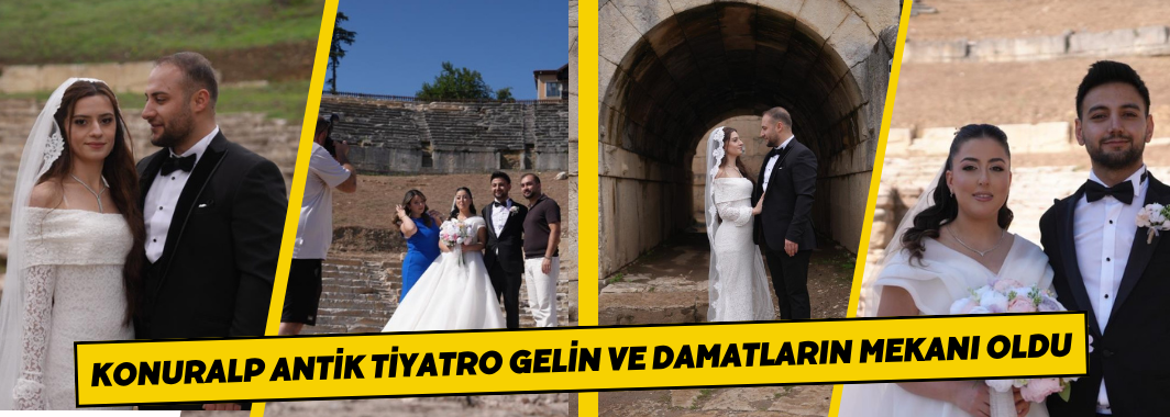 Düğün Fotoğrafları İçin Antik Tiyatro’yu Tercih Ettiler