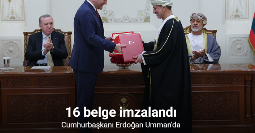 Türkiye ve Umman arasında 16 belge imzalandı