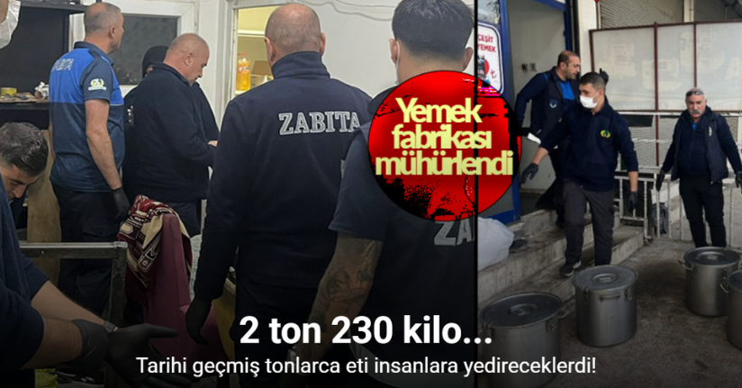 Tarihi geçmiş tonlarca eti insanlara yedireceklerdi: Yemek fabrikası mühürlendi